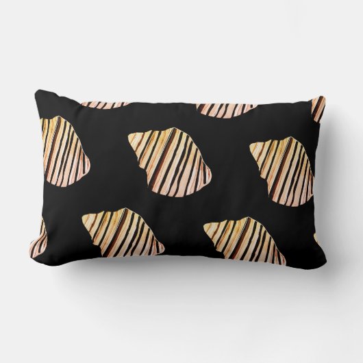 貝殻 ランバークッション (正面)