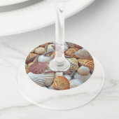 貝殻 ワイングラスタグ (クローズアップ)