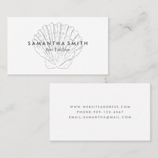 貝殻 名刺 (正面/裏面)