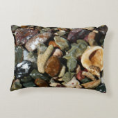 貝殻、岩、サンゴ自然写真 アクセントクッション (裏面)