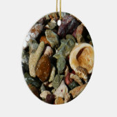 貝殻、岩、サンゴ自然写真 セラミックオーナメント (右)