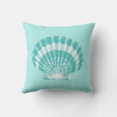 貝殻-柔らかい水および白 クッション (裏面)