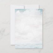 貝殻,海,ストリングライト スクリプト レセプション 招待状 (裏面)