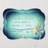 貝殻、花の日付を保存 セーブザデート (正面/裏面)