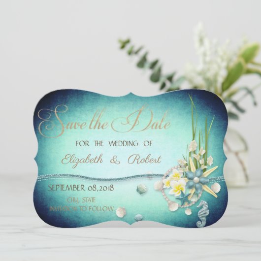 貝殻、花の日付を保存 セーブザデート (スタンド正面)