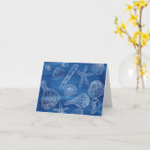 貝殻Notecard カード (黄色い花)