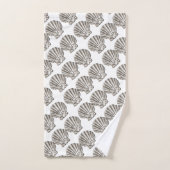 貝貝貝貝貝貝貝貝貝類貝類灰白色 バスタオルセット (ハンドタオル)