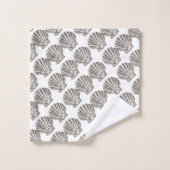 貝貝貝貝貝貝貝貝貝類貝類灰白色 バスタオルセット (ウォッシュタオル)