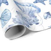 貝類とクラゲ ラッピングペーパー (ロールコーナー)