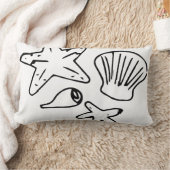 貝類とヒトデ ランバークッション (ブランケット)
