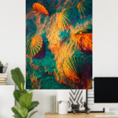 貝類と砂 ポスター (ホームオフィス)