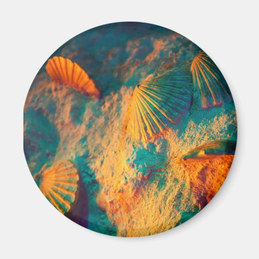 貝類と砂 マグネット (正面)