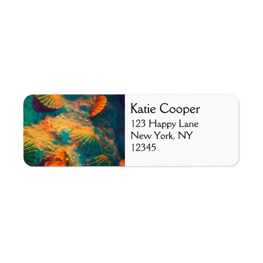 貝類と砂 ラベル (正面)