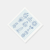 貝類と結婚鈴のバチェロレッテ スタンダードカクテルナプキン (角)