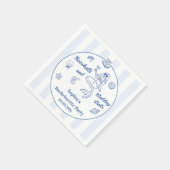 貝類と結婚鈴のバチェロレッテ スタンダードカクテルナプキン (角)