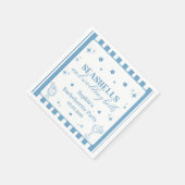 貝類と結婚鈴のバチェロレッテ スタンダードカクテルナプキン (角)