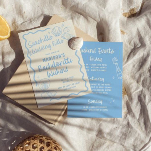 貝類と結婚鈴のバチェロレッテ 招待状