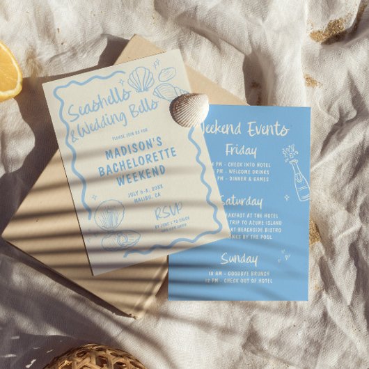 貝類と結婚鈴のバチェロレッテ 招待状