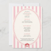 貝類と鈴結婚のバチェロレッテ日程 招待状 (裏面)