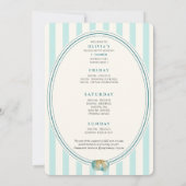 貝類と鈴結婚のバチェロレッテ日程 招待状 (裏面)