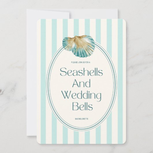 貝類と鈴結婚のバチェロレッテ日程 招待状 (正面)