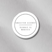 貝類に対する白黒バイリンガルアレルギー マグネット