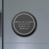 貝類に対する白黒バイリンガルアレルギー マグネット