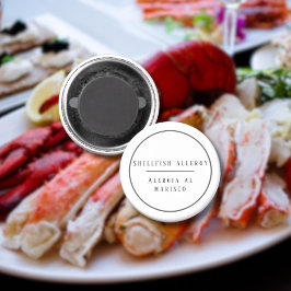 貝類に対する白黒バイリンガルアレルギー マグネット