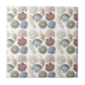 貝類の海岸沿いの装飾 タイル (正面)