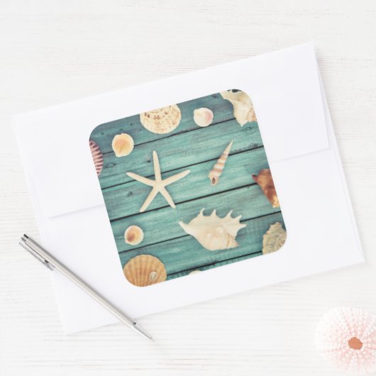 貝類の選択 スクエアシール (封筒)