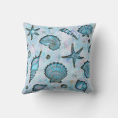 貝類ヒトデ水彩オパールID782 クッション (裏面)