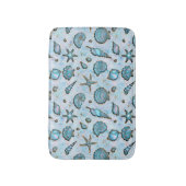 貝類ヒトデ水彩オパールID782 バスマット (正面縦)
