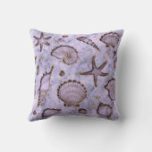 貝類ヒトデ水彩バイオレットID782 クッション (裏面)