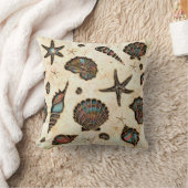 貝類ヒトデ水彩虹ID782 クッション (ブランケット)