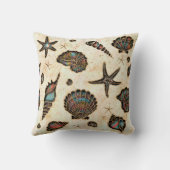 貝類ヒトデ水彩虹ID782 クッション (裏面)