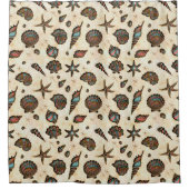 貝類ヒトデ水彩虹ID782 シャワーカーテン (正面)