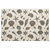 貝類ヒトデ水彩虹ID782 ファブリック (ファットクウォーター)