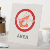 貝類自由地域食カスタマイズ品アレルギー警報 台座サイン (インサイチュ)