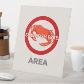 貝類自由地域食カスタマイズ品アレルギー警報 台座サイン (インサイチュ)