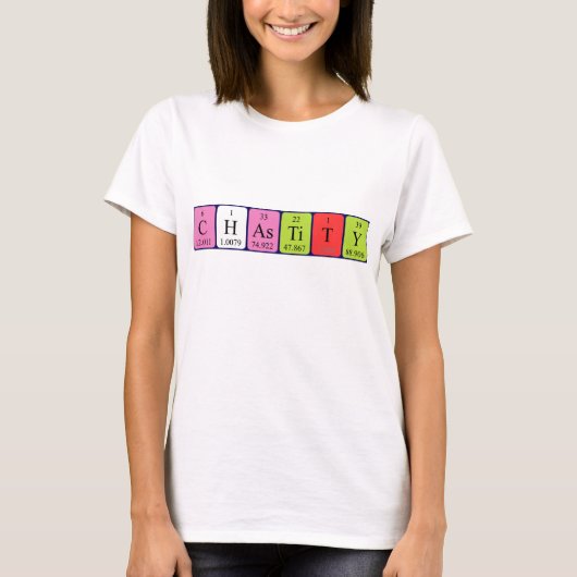 貞操定期表名のシャツ Tシャツ (正面)