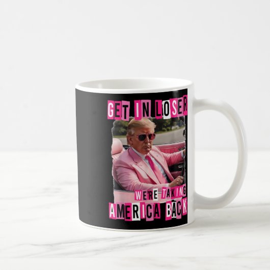 負けおもしろいるアメリカを取り戻す コーヒーマグカップ (右)