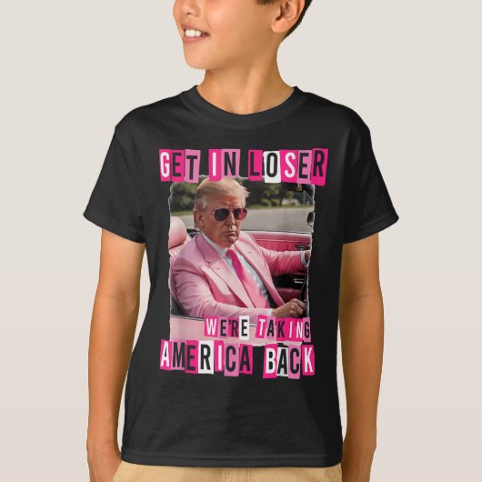 負けおもしろいるアメリカを取り戻す Tシャツ (正面)