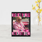 負けおもしろいるアメリカを逆行する カード (黄色い花)