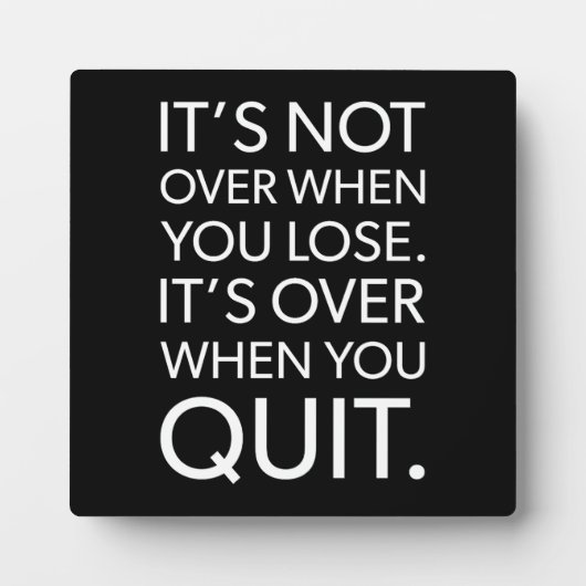 負けたら終やめわり – 成功 フォトプラーク (正面)