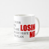 負けた頭部を言っているおもしろいなプロジェクト管理 コーヒーマグカップ (正面右)