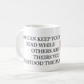 負けた頭部を言っているおもしろいなプロジェクト管理 コーヒーマグカップ (正面左)