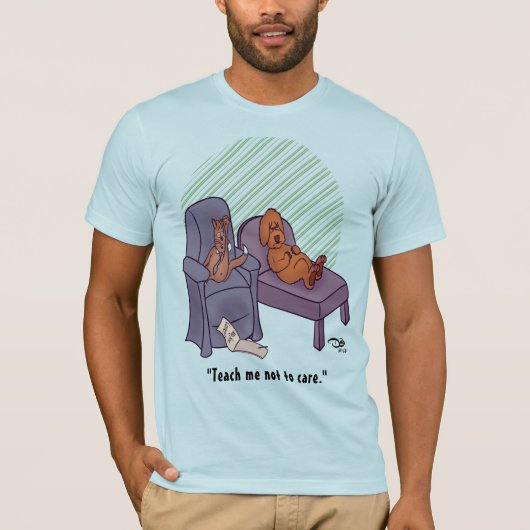 負け専攻の男のライトブルーTシャツ Tシャツ (正面)