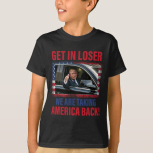 負け犬ども集まれ 我々がアメリカを取り戻す Trump 2025 Tシャツ