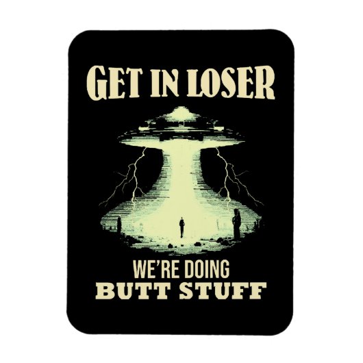 負け犬ども、入りな - ケツの穴で遊ぶぞ マグネット (縦)