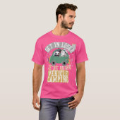 負け犬ども、車中泊キャンプに行くぜ レトロ Tシャツ (正面フル)
